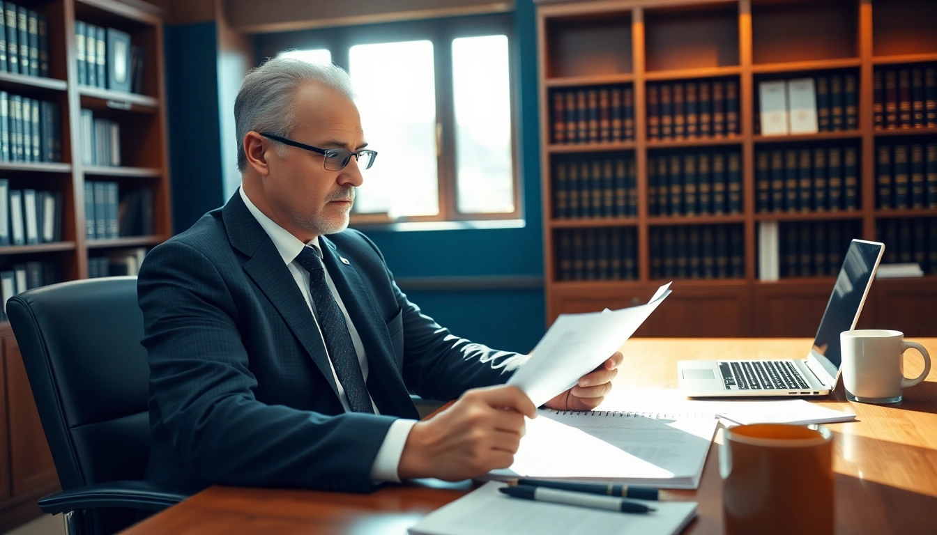 Consulting services on https://www.ihavealawsuit.com with a professional attorney in an office.