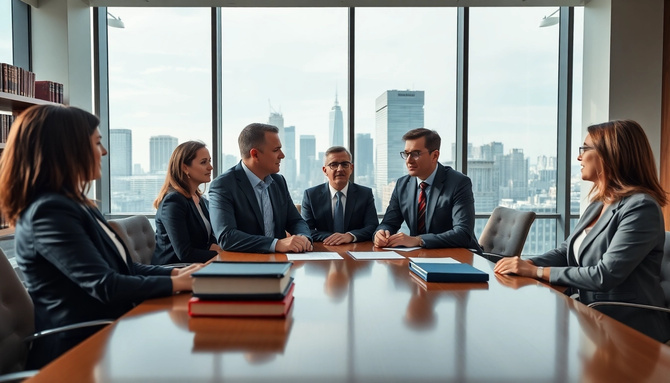 USA attorneys collaborating in a professional law office, showcasing diversity and competence.