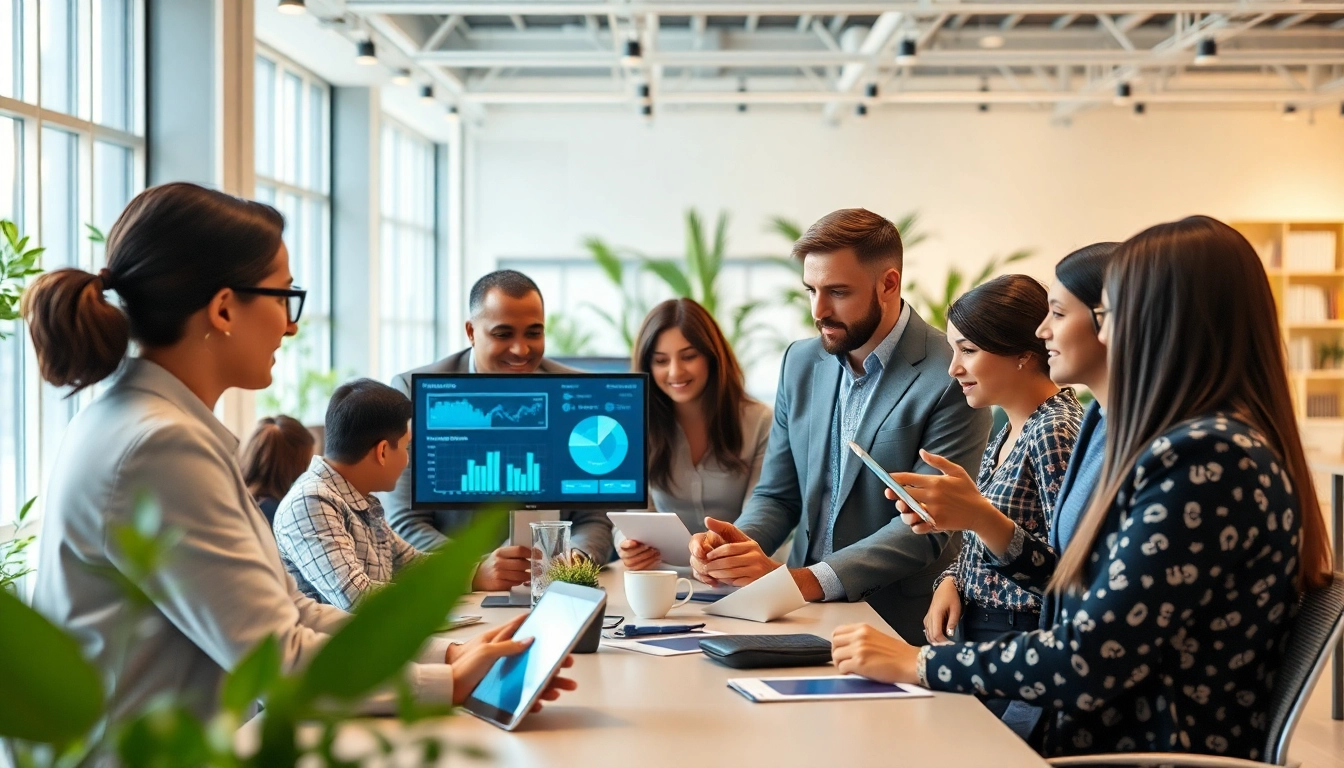 Collaborative environment featuring an enterprise ai assistant enhancing teamwork efficiency.