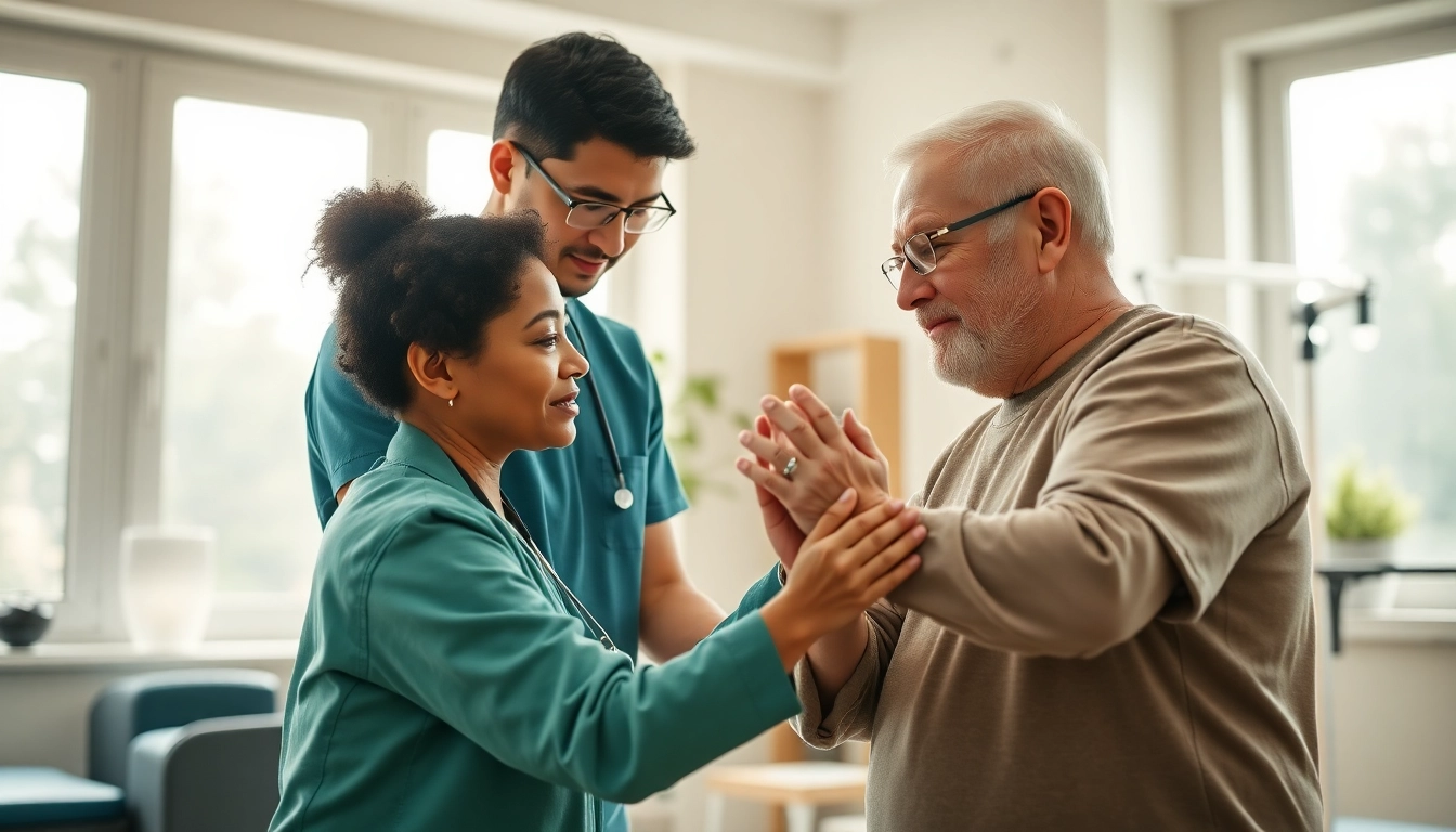 Senior physiotherapy Edmonton session focusing on patient care and personalized techniques.