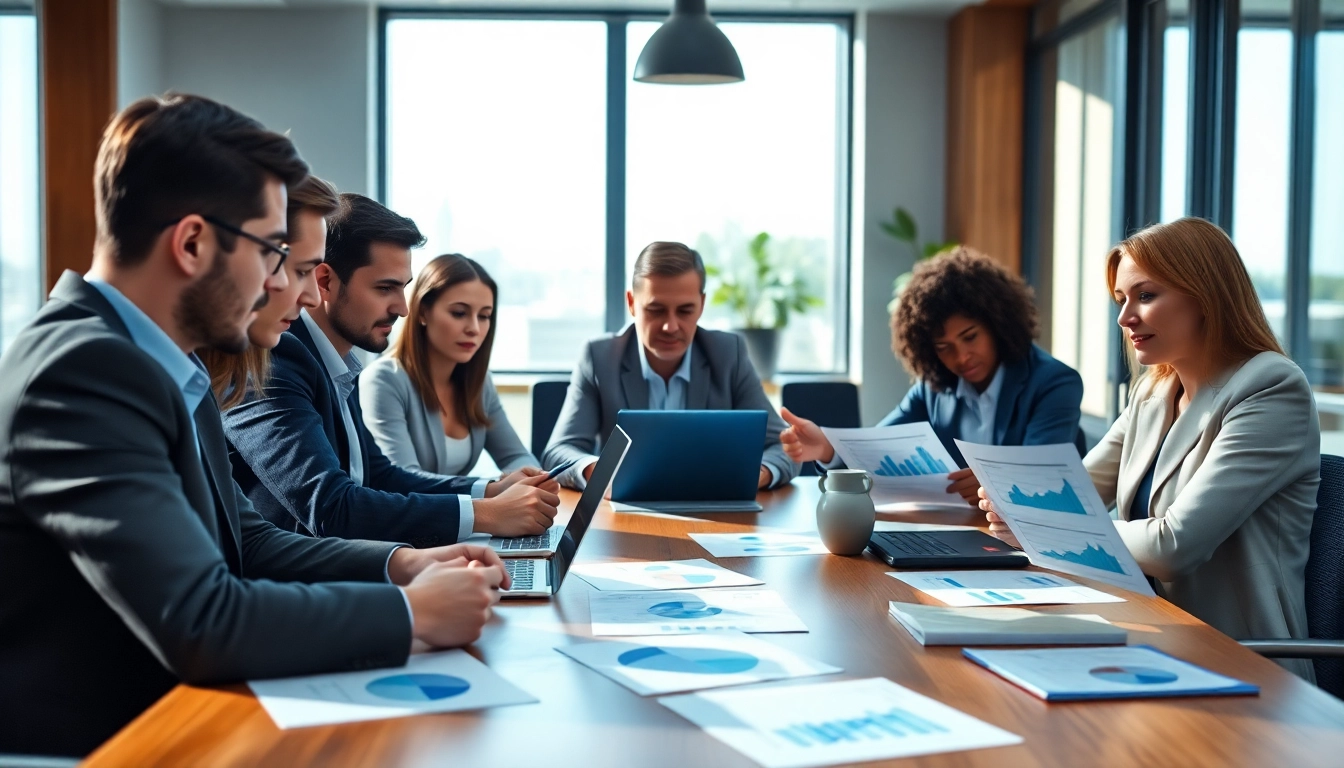 Engaging discussion on debt collection uk strategies at a business meeting table.