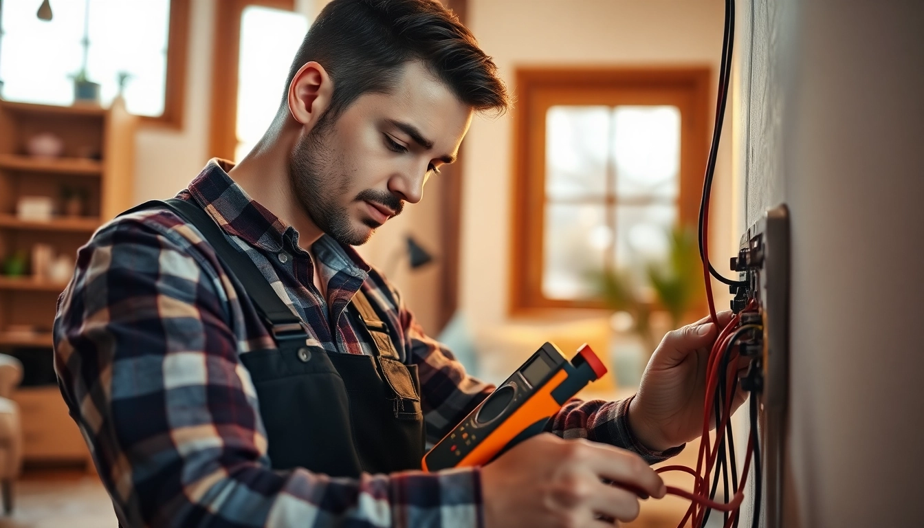 Electrician lower north shore performing work on a residential electrical system, showcasing expertise and tools.
