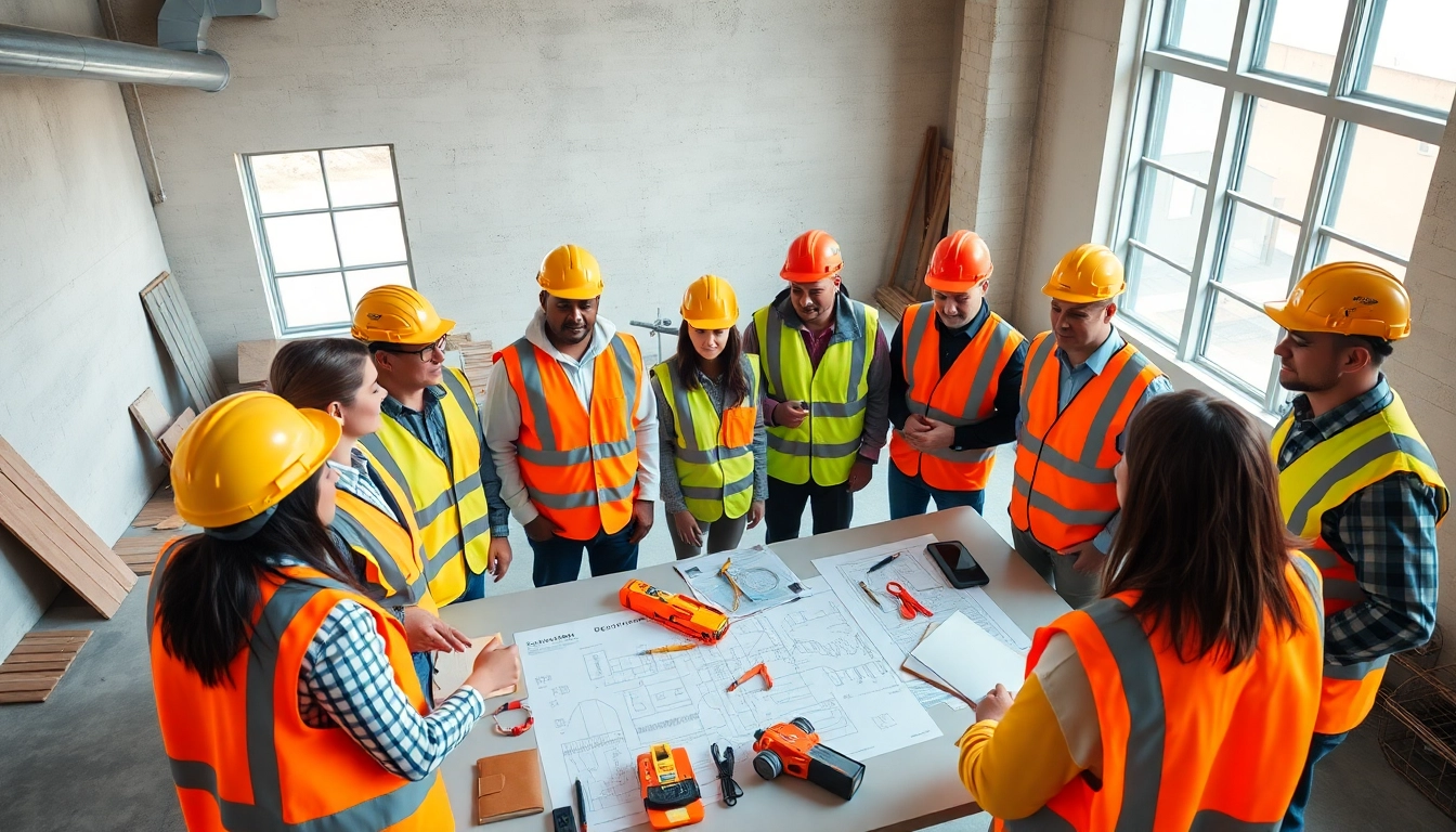 Engaging construction safety training session showcasing diverse participants actively learning.