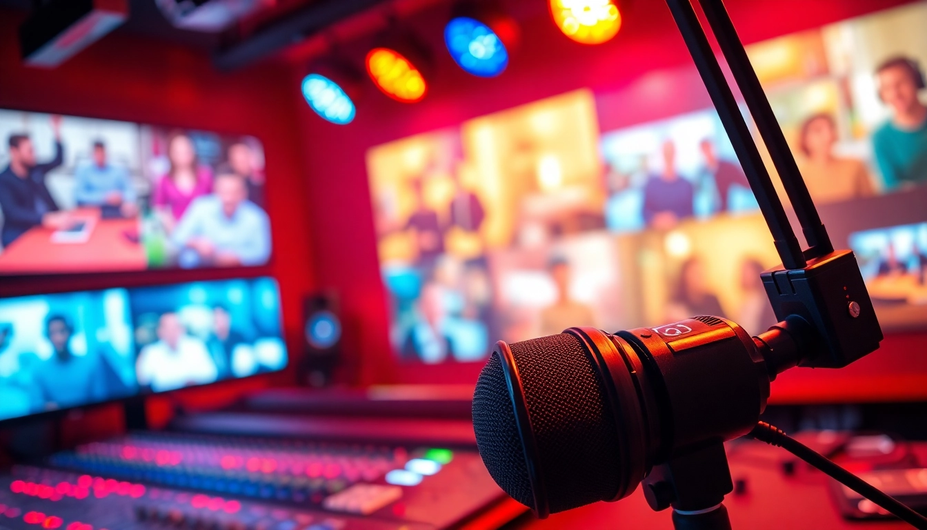Engaging WRNJ Radio studio setup capturing vibrant energy and modern equipment in action.