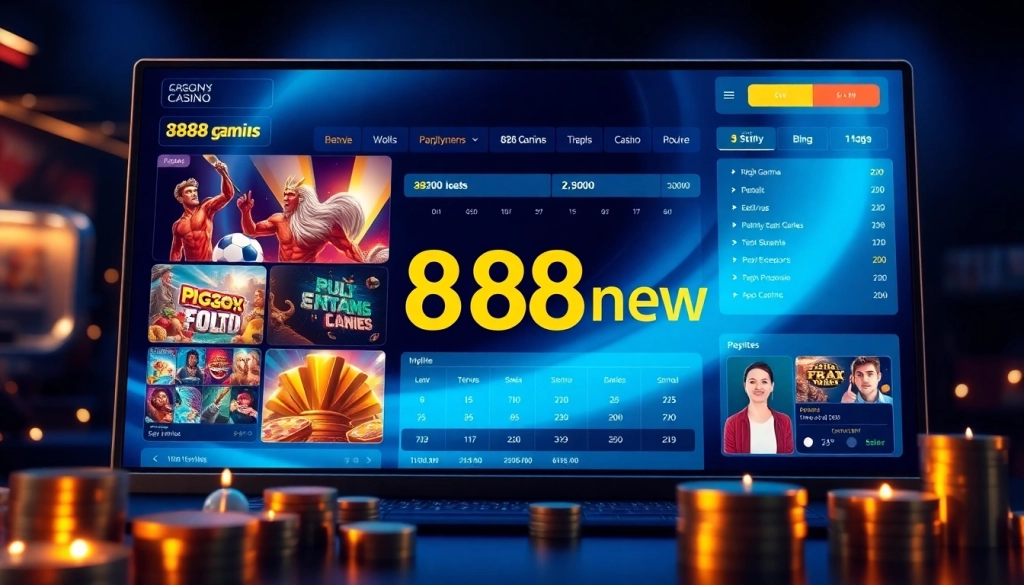 Engage with 888new's innovative online gaming experience featuring vibrant casino games.