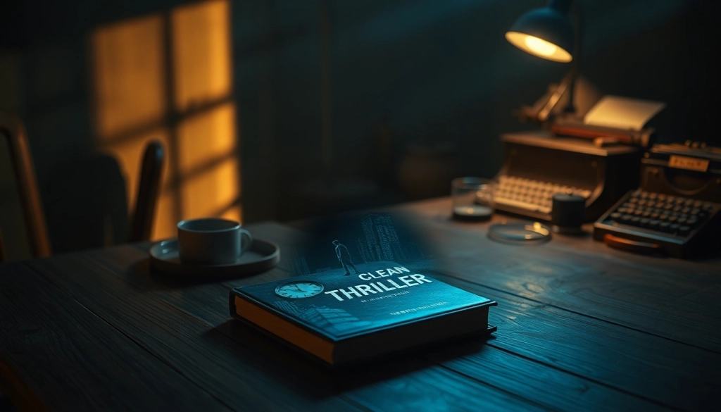 Engaging clean thriller book cover with shadowy elements creating suspenseful atmosphere.