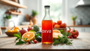Erleben Sie den erfrischenden Oxva Liquid in einer eleganten Umgebung mit natürlichen Zutaten.