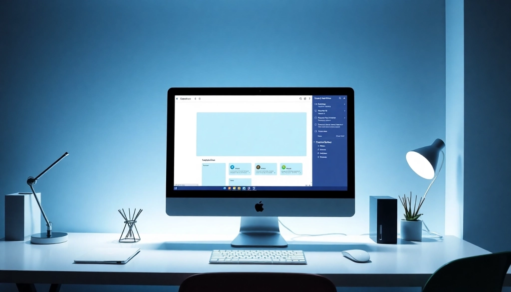 Desenvolvimento de Site com design moderno e funcional, exibindo a interface de um website profissional.
