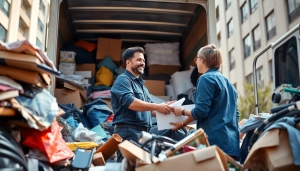 Efficient junk removal service team at https://myeasyjunkremoval.com loading items into a truck.