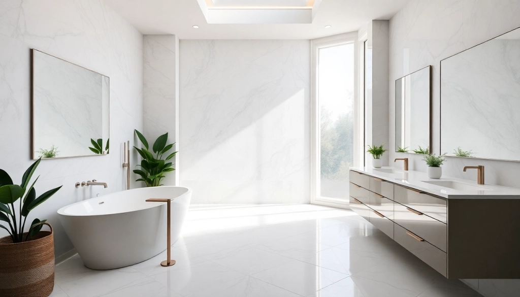 Revitalize your space with our bathroom remodeling service, showcasing a luxurious modern design.