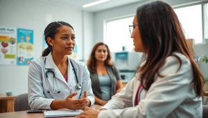 In-depth consultation at https://womens-health-advice.org showcasing healthcare collaboration.