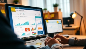 Using the best url shortener to make money displayed on a computer screen in a modern workspace.