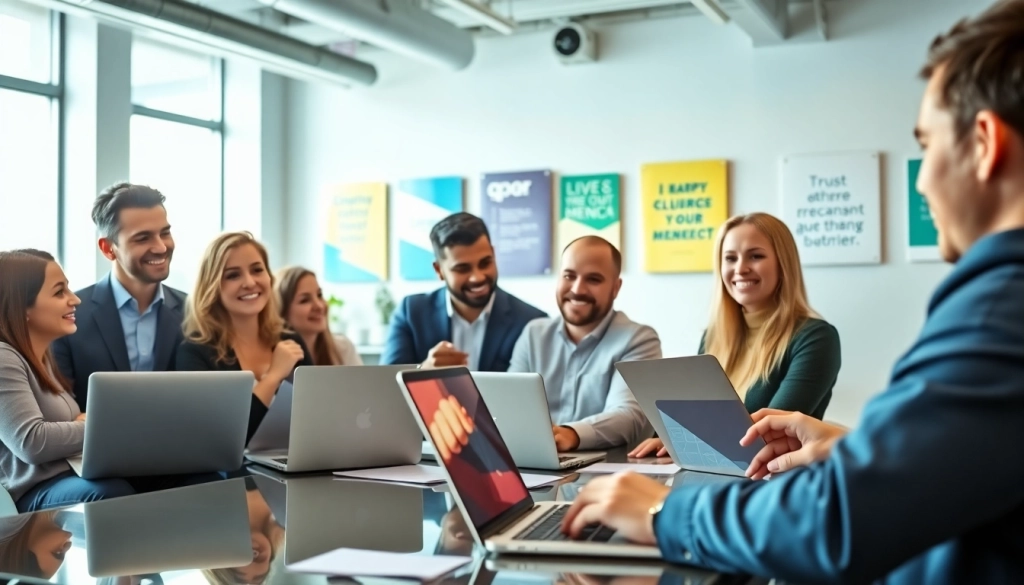 Engage with verified LinkedIn Profile Rental by connecting professionals in a vibrant office setting.