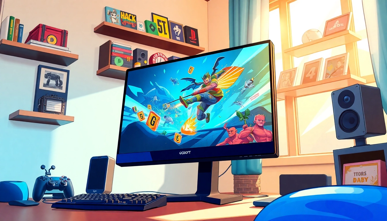 Menyajikan daftar ggsoft game dengan berbagai elemen permainan yang menarik dalam pengaturan gaming modern.