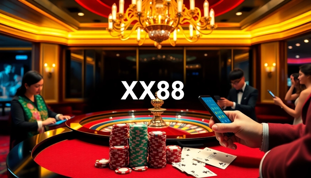 Experience the luxury of Nhà cái XX88 with a thrilling casino atmosphere featuring roulette and poker.