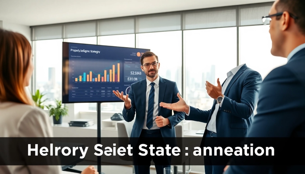 Trained experts guiding clients through the selling process at https://wohnung-verkaufen.immobilien in a modern office.