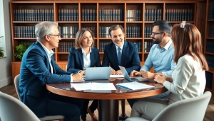 Engaged attorney at https://www.expertlawattorneys.com discussing legal strategies with clients.