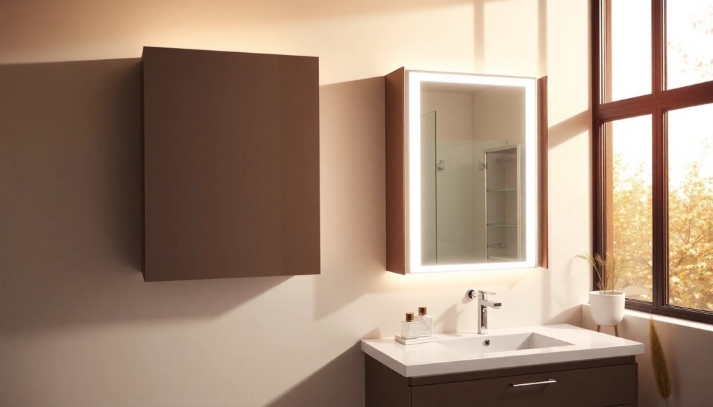 Benutzerfreundlicher sonni Spiegelschrank mit stilvollem Design und integrierter Beleuchtung