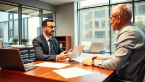 Consulting South Dakota truck accident lawyer guiding a client through legal options.