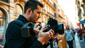 Il fotografo commerciale cattura scatti vivaci in una Milano dinamica.