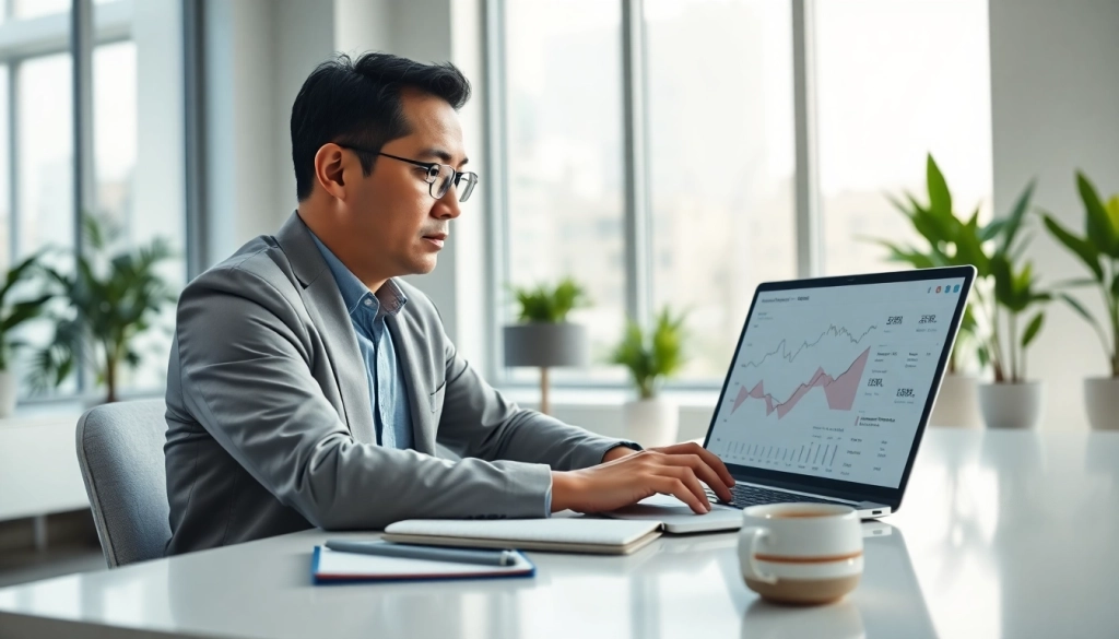 신용카드 현금화 전략을 분석하는 전문가의 현대적인 사무실 모습