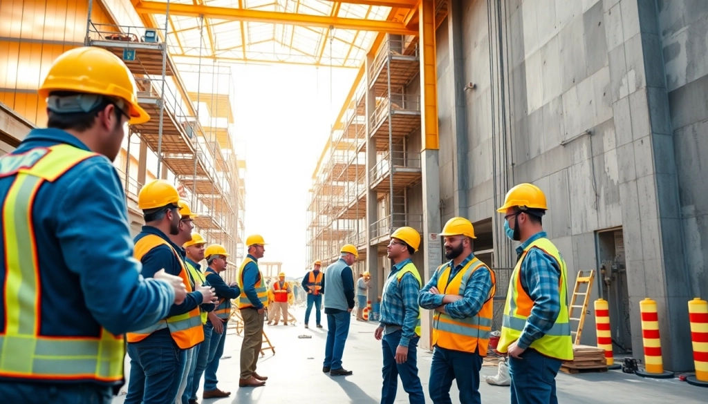 Showcase of a New Jersey Commercial General Contractor team working on a renovation project.