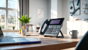 Boost your communication with VoIP technology in a modern home office setup.