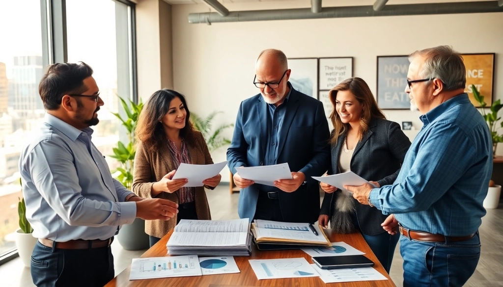 Engaged business owners discussing retirement planning for business owners San Antonio with a financial advisor.
