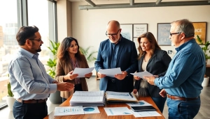 Engaged business owners discussing retirement planning for business owners San Antonio with a financial advisor.