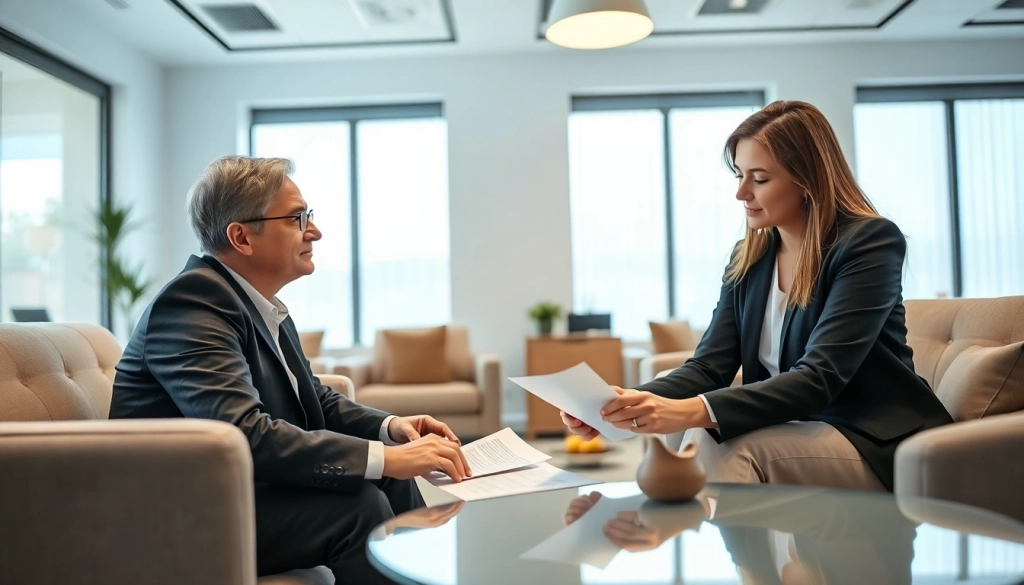 Consultation at https://www.stpetefamilyattorney.com depicting a lawyer assisting a client.