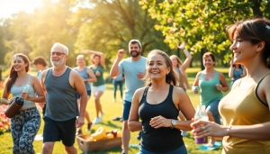 Engaging wellness activities showcased on https://healthyvix.com, highlighting community health and lively outdoors.