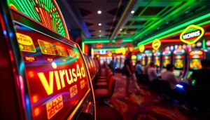 Memenangkan jackpot di mesin virus4d slot yang cerah dan meriah di kasino.