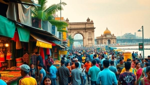 Experience Mumbai's hustle and bustle at https://www.mumbaikarsperspective.com through a vibrant street scene.