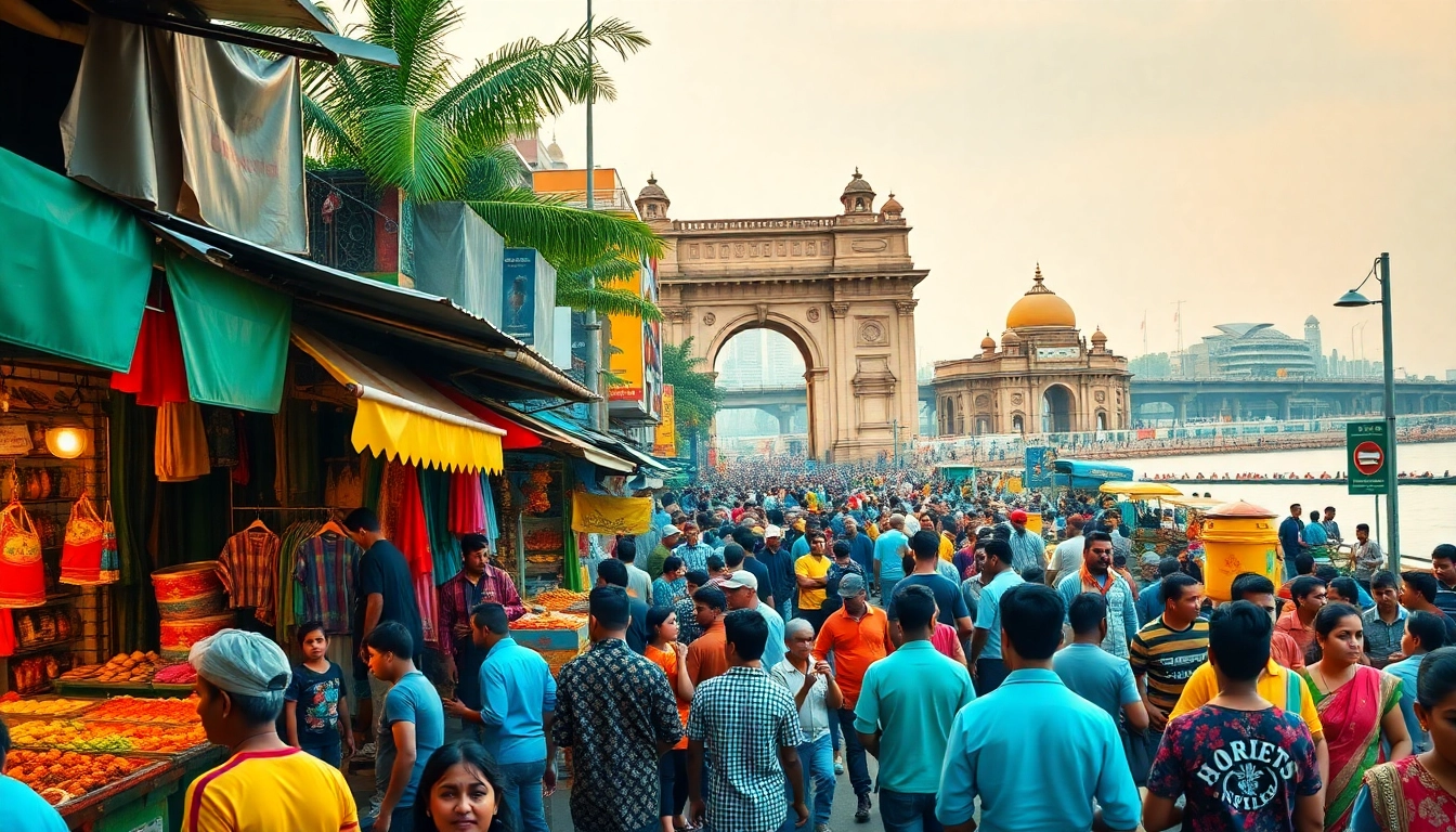 Experience Mumbai's hustle and bustle at https://www.mumbaikarsperspective.com through a vibrant street scene.