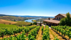 Experience the serene vineyards and river views of Clarksburg CA in this vibrant landscape.