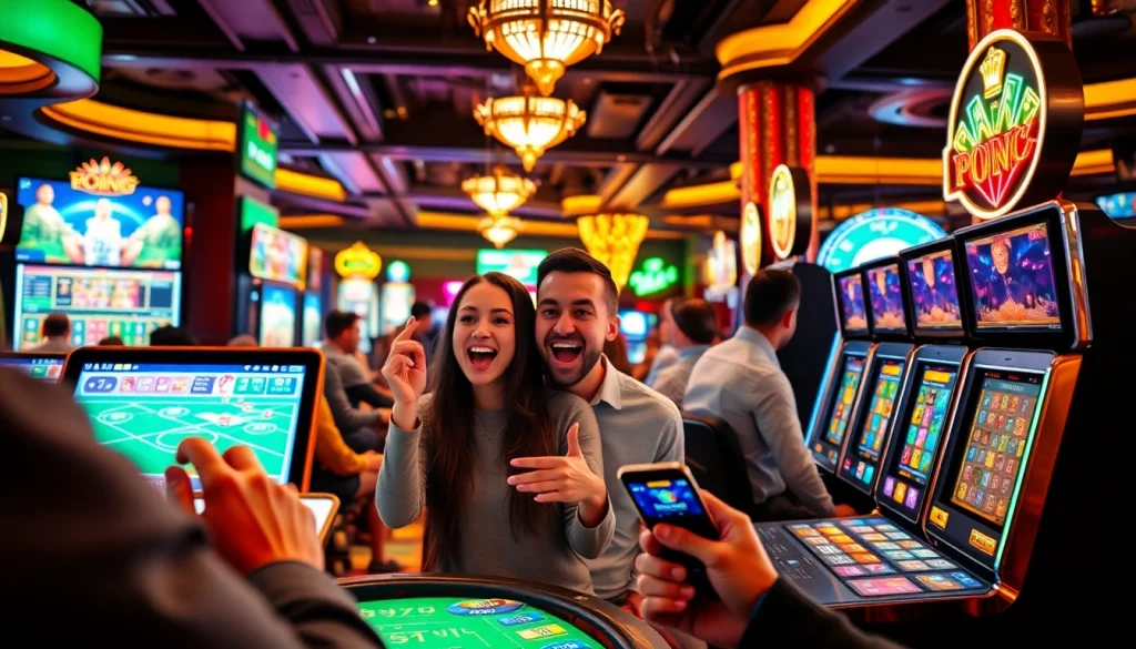 Exciting online gambling scene featuring F8BET's vibrant casino environment and digital gaming.