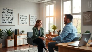 Engaging session in career coaching near me highlighting dedication and professional growth.