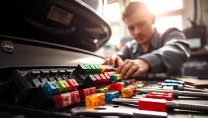 Sprawdzanie bezpieczników w samochodzie na stronie https://bezpieczniki24.pl z użyciem narzędzi i schematów.