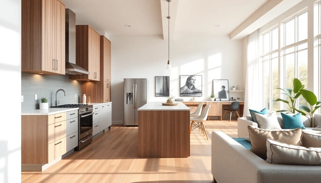 Transform your home renovation with a modern kitchen showcasing sleek designs and bright natural light.