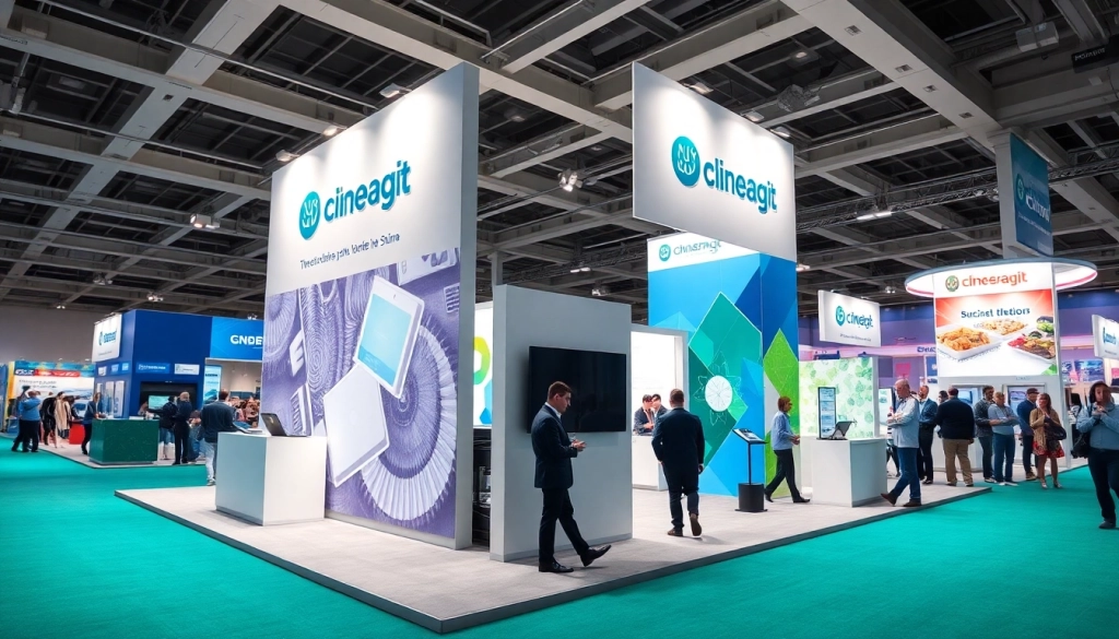Attractive trade show booth featuring innovative displays and vibrant designs for engaging visitors.