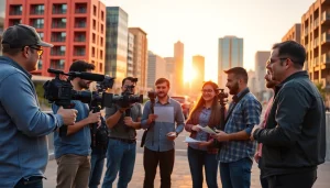 Engaged video production team in Phoenix, showcasing creativity and collaboration at a Video Production Company Phoenix.