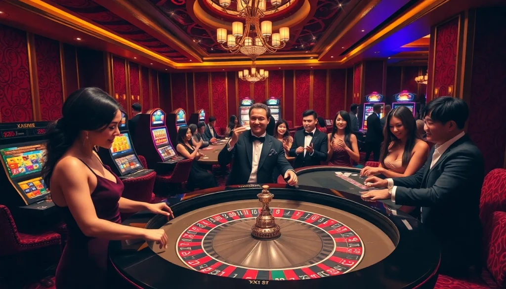 Players engaging in thrilling gameplay at XX88 casino, showcasing strategy and excitement.