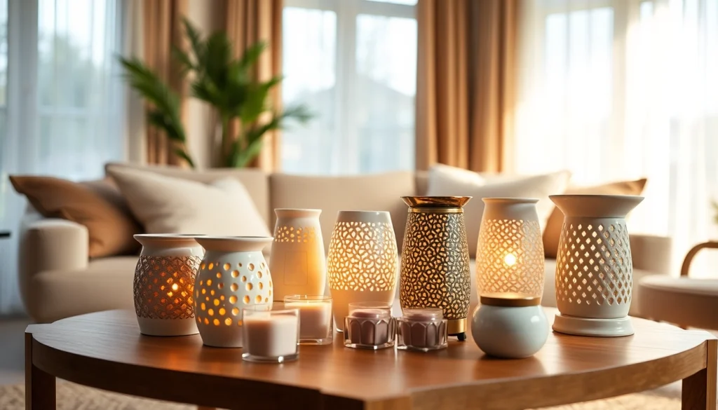 Experience the beauty of wax warmers from https://www.scentswarmers.com in a cozy living room setting.