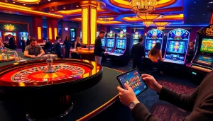 Experience the thrill of gambling at 79king 4 with vibrant casino tables and slot machines.
