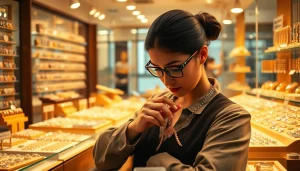 Juwelier in der Nähe bietet professionellen Schmuckservice in einladendem Ambiente.