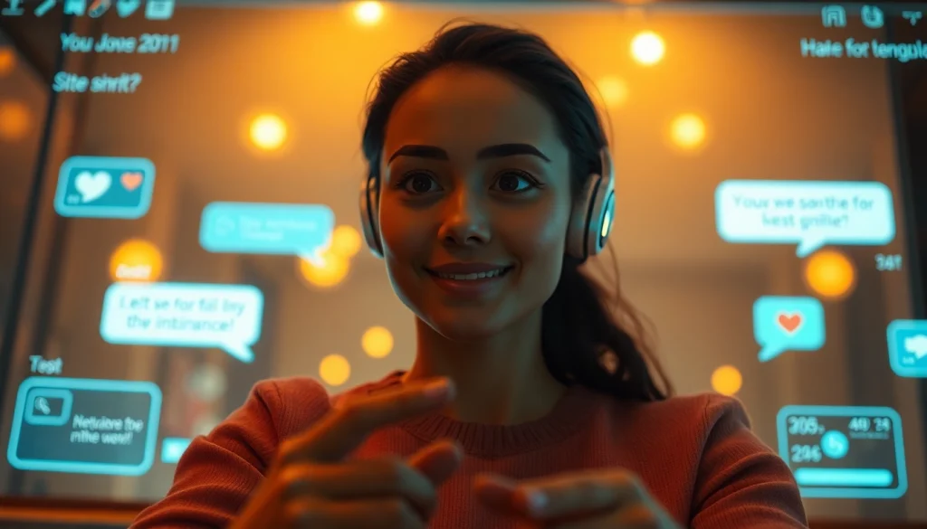 Engaging AI porn chat interface showcasing a lively character interaction