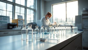 Showcasing high purity peptides for labs in a professional laboratory setting