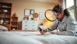 Eliminate bed bugs effectively with https://affordablebedbugexterminators.com service, featuring a technician in action