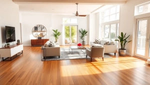Transforming a space with home renovation in a modern living room filled with sunlight.