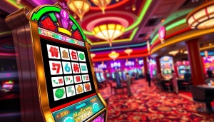 Mainkan mahjong ways 2 slot dengan grafik berwarna cerah di lokasi kasino yang ramai.